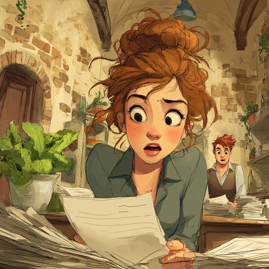 Aila reads a letter in surprise